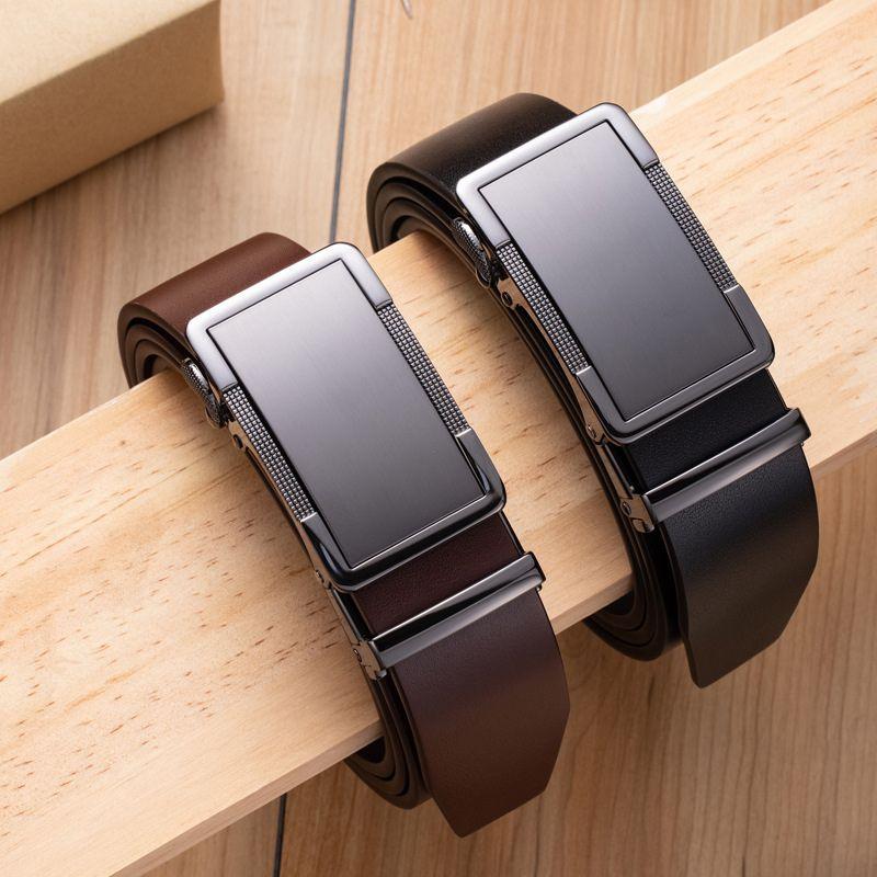 Ceinture de costume en cuir, boucle automatique, pour Homme, modèle Valentino