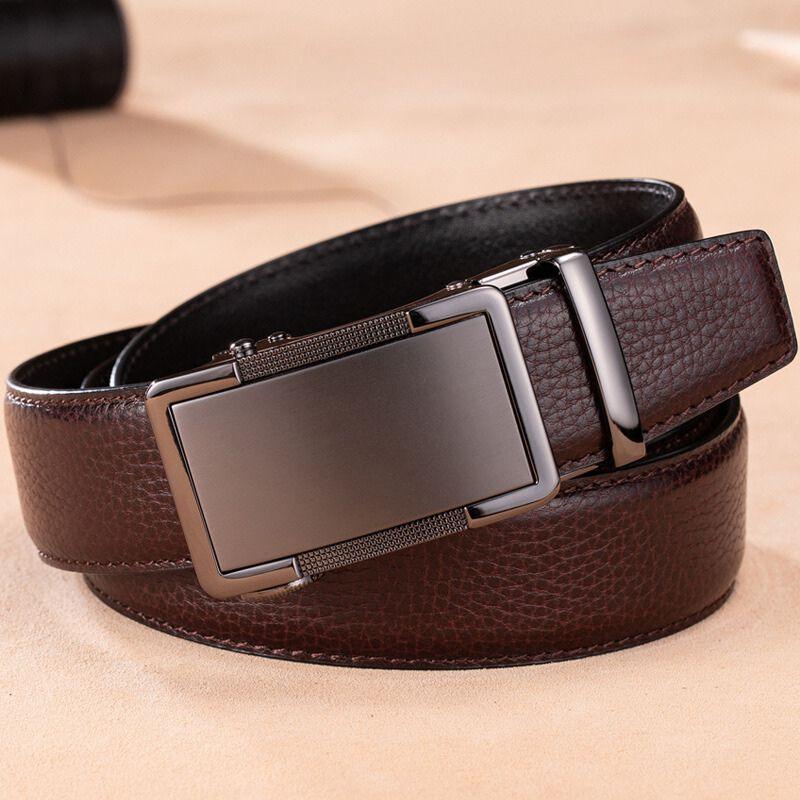 Ceinture de costume en cuir, boucle automatique, pour Homme, modèle Valentino