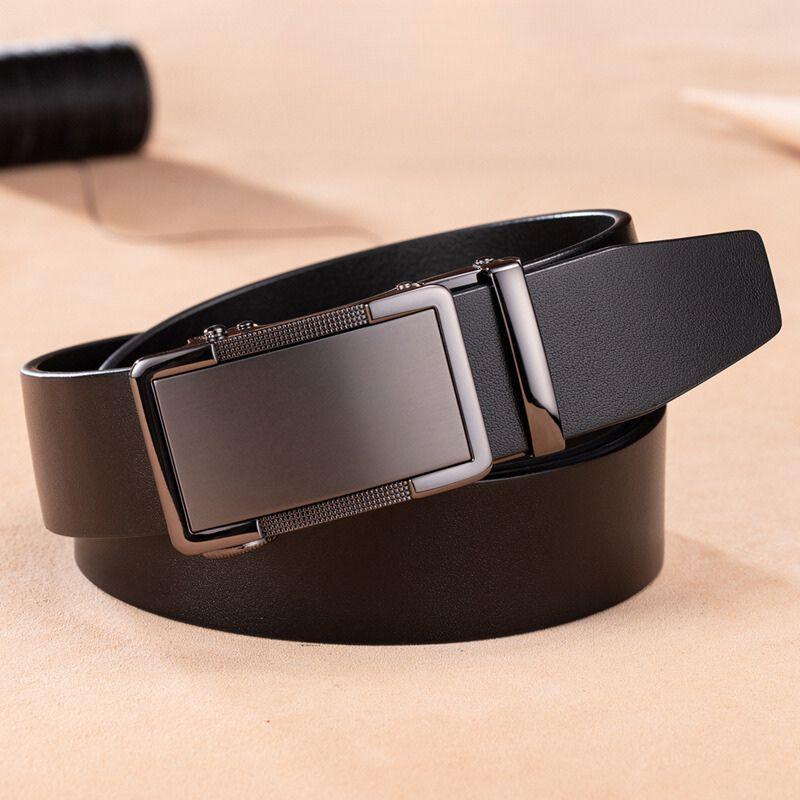 Ceinture de costume en cuir, boucle automatique, pour Homme, modèle Valentino