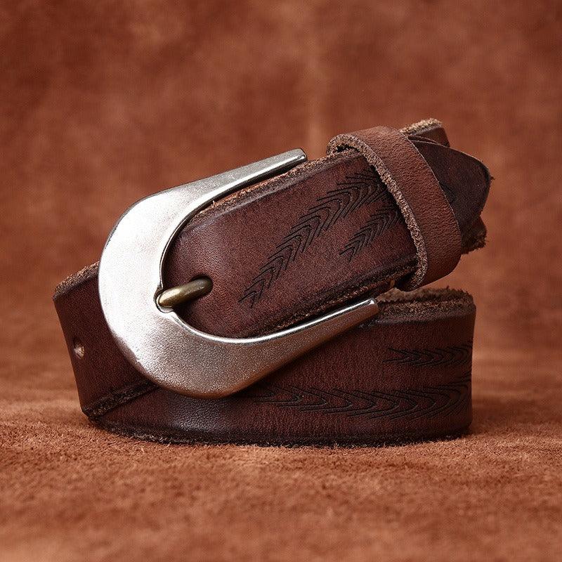Ceinture en cuir pour femme, modèle Ananya