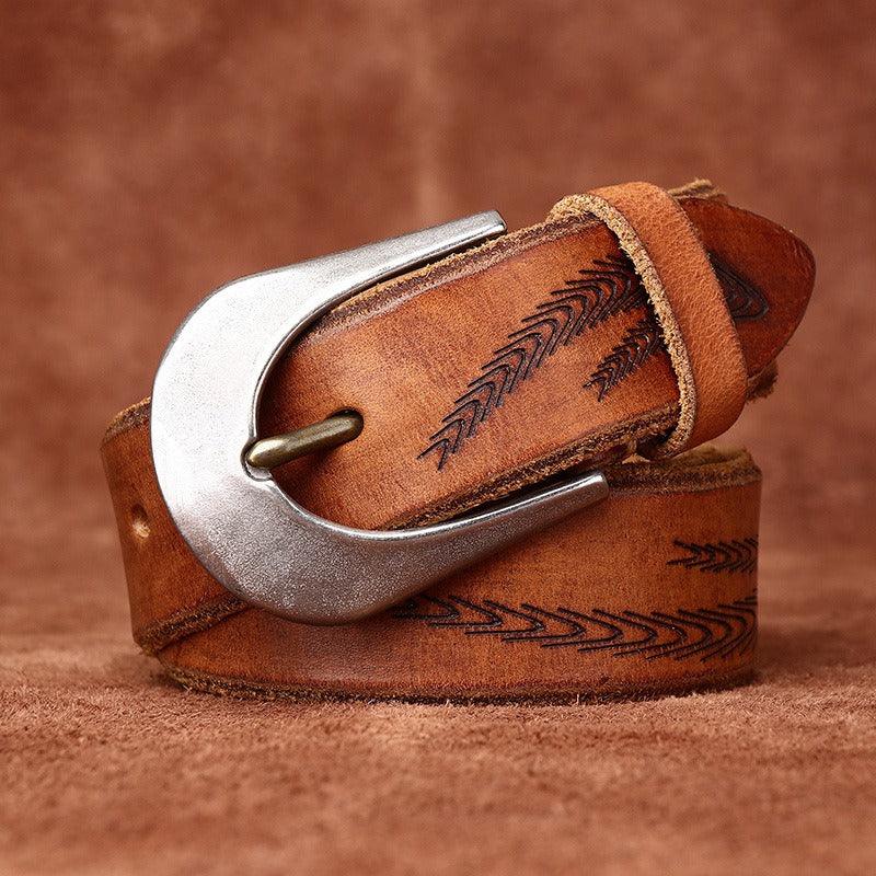 Ceinture en cuir pour femme, modèle Ananya