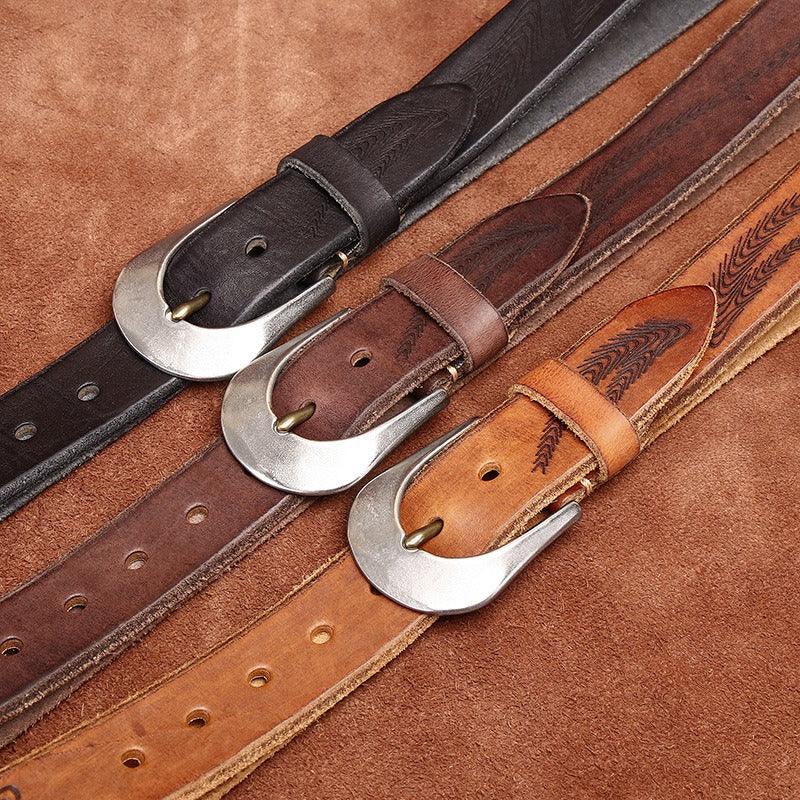 Ceinture en cuir pour femme, modèle Ananya