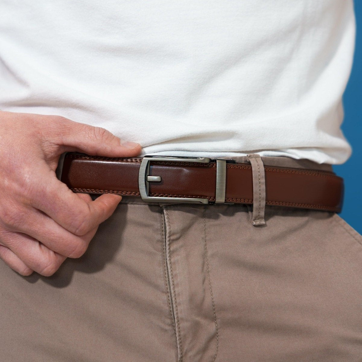 Ceinture intelligente et sans trou, boucle automatique, modèle Winston